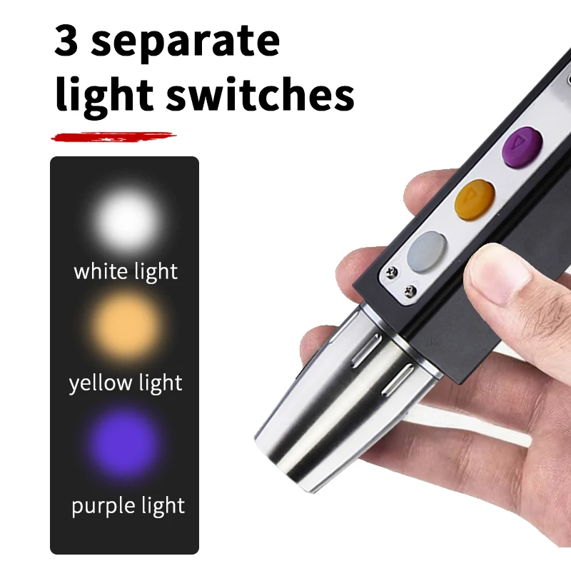 Jade flashlight super bright light handheld portable multi-functional jade identification special flashlight