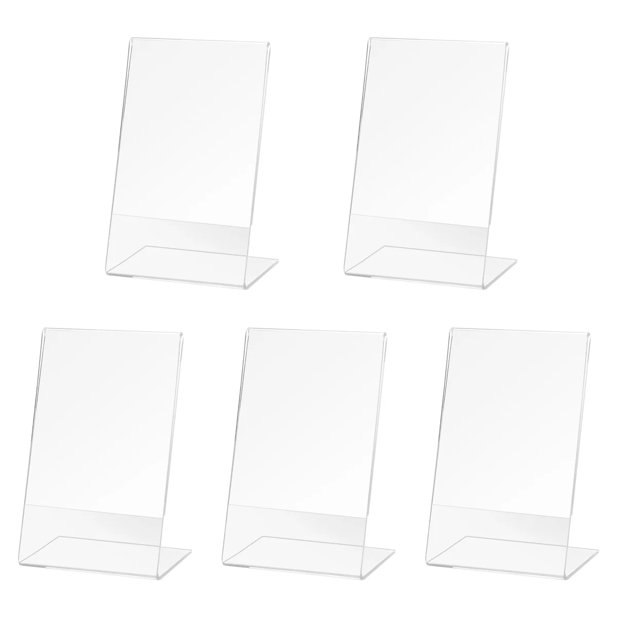 5Pcs Office Acrylic Display Leaflet Stands Counter Plastic Message Board Menu COLLEGE Holder for Business Poster