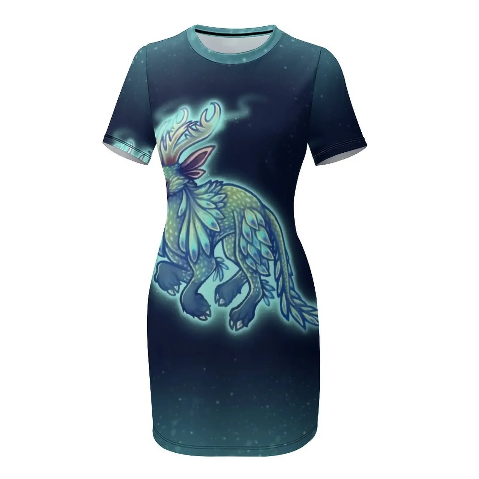 فستان إندريك بأكمام قصيرة فساتين طويلة للنساء فستان نسائي