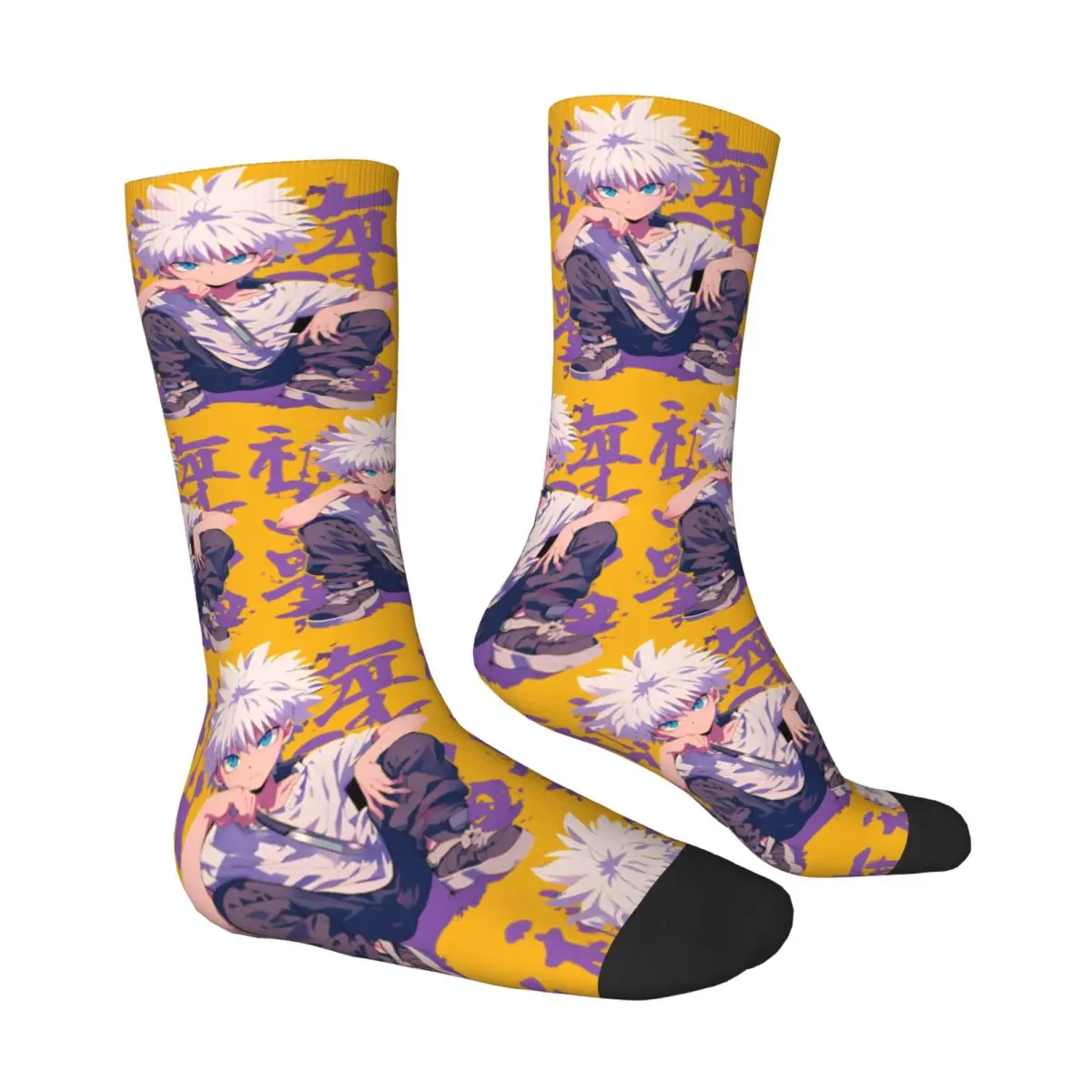 Killua The Assassin X-Hunters-X Stockings Men Socks Warm Soft Modern Socks Spring Cycling Anti-Slip Custom Socks