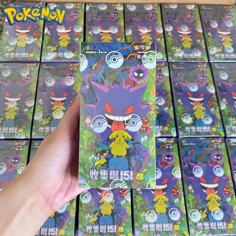 Image of Echte Pokemon-Originalkarte der 151er-Serie, Band 3, PTCG Scarlet&Violet, Ergänzungspackung, Anime-Sammelkarte, Kinderspielzeug, Geschenk