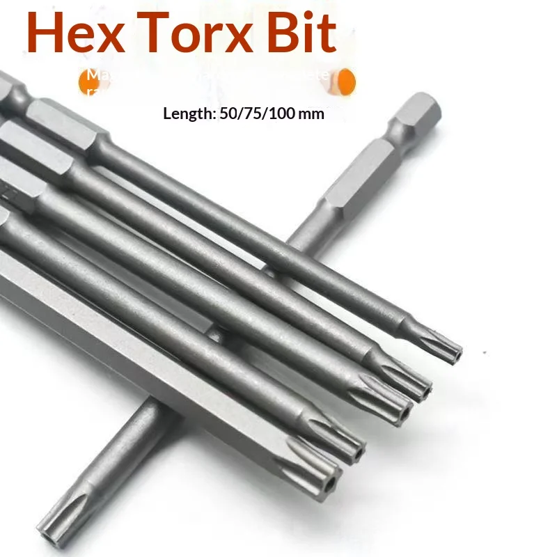 11/12PCS Torx Security Bit Set S2 Steel Magnetic Star Screwdriver Set for Shark Vacuum Cleaner 50/100mm Size Options