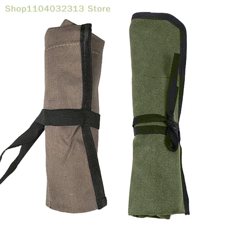 1PC Durable Canvas Woodworking Tool Storage Bag Multi-Functional with Carving Chisels for Woodworkers And DIY Enthusiasts