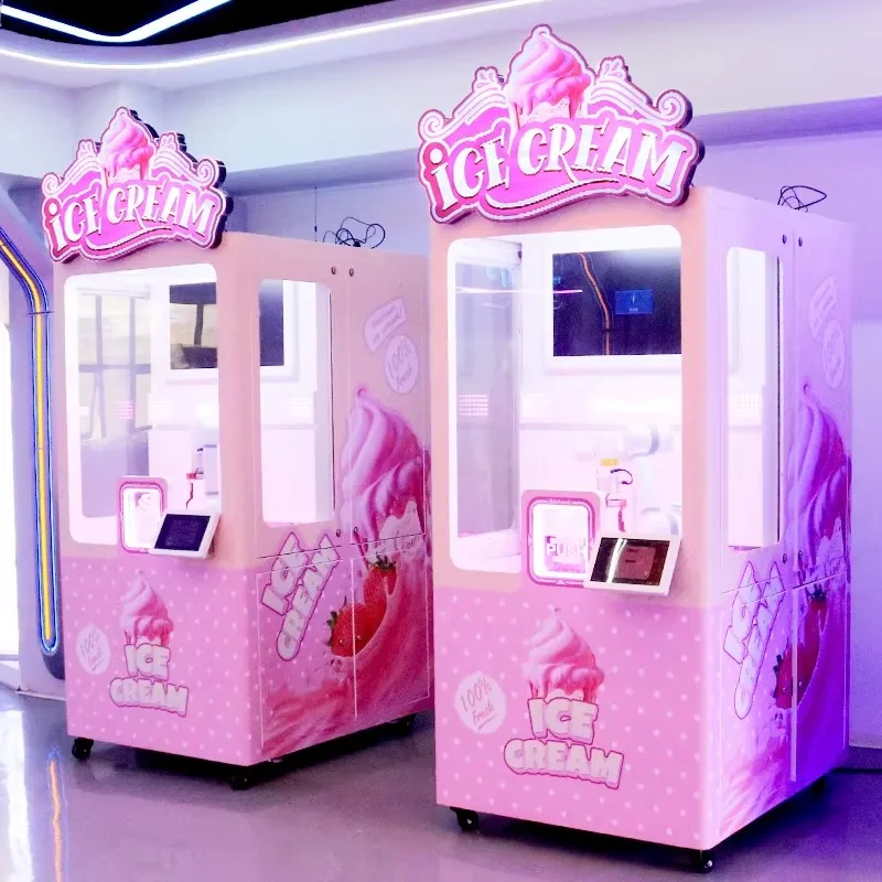 2026 New FL Custom Ice Cream Vending Machine Robotic China Automatic Soft Ice Cream Vending Machine Ice Cream Making Machine