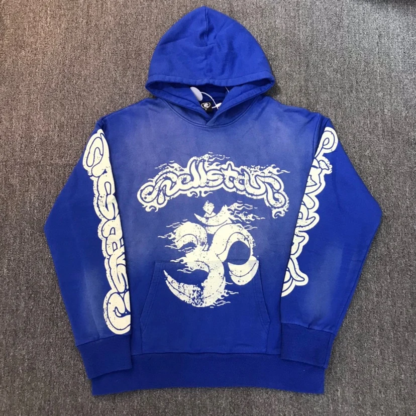 

Ретро-худи с принтом, модная молодежная повседневная толстовка свободного кроя с геометрическим узором, весенне-осенняя одежда для молодых мужчин