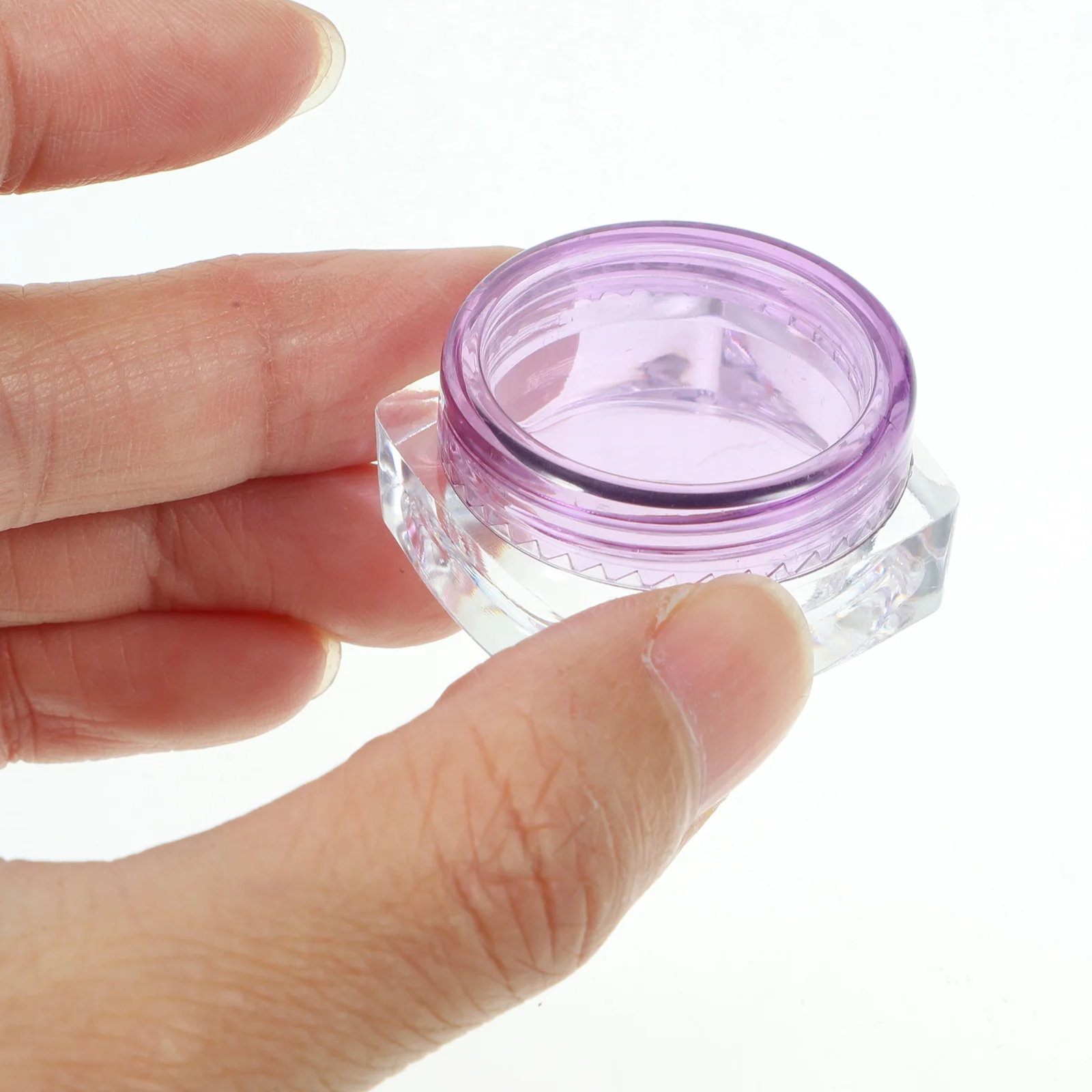 

12 pcs 3g Pink Square Bottom Cream Jars Small Containers Travel Size Face Cream Pot Plastic Storage Box