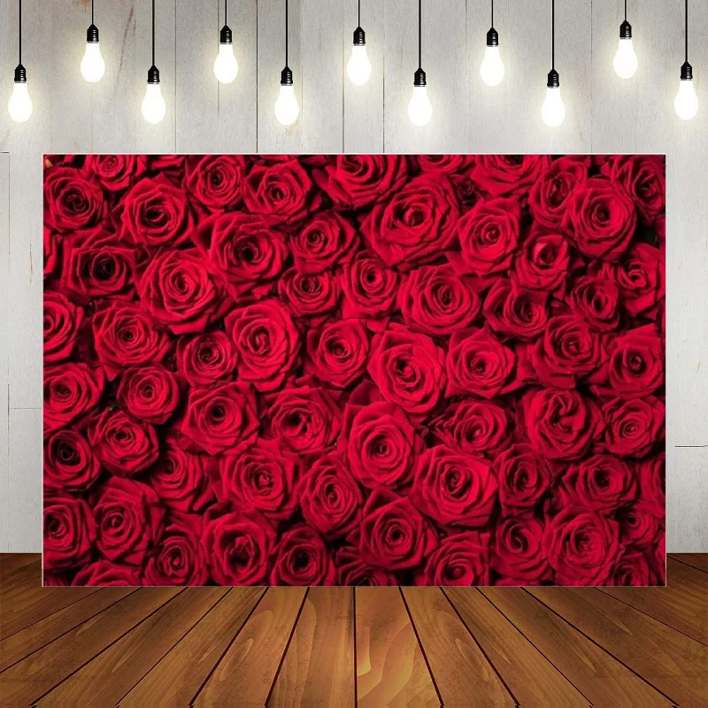 

Красный фон для фотосъемки новорожденных, реквизит, украшение на день рождения, индивидуальный фон, баннер, вечерние, розовые, свадебные, для девочек, розовые цветы
