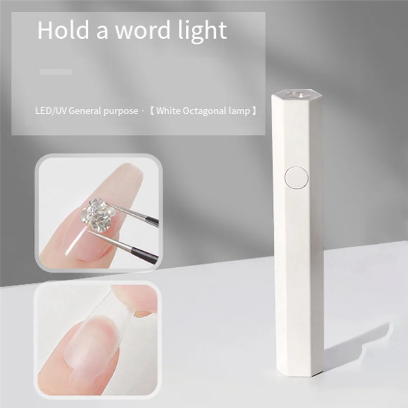 Yls-nail art luz portátil hexagonal armazenamento de luz arte do prego caneta de secagem rápida mais fácil de operar