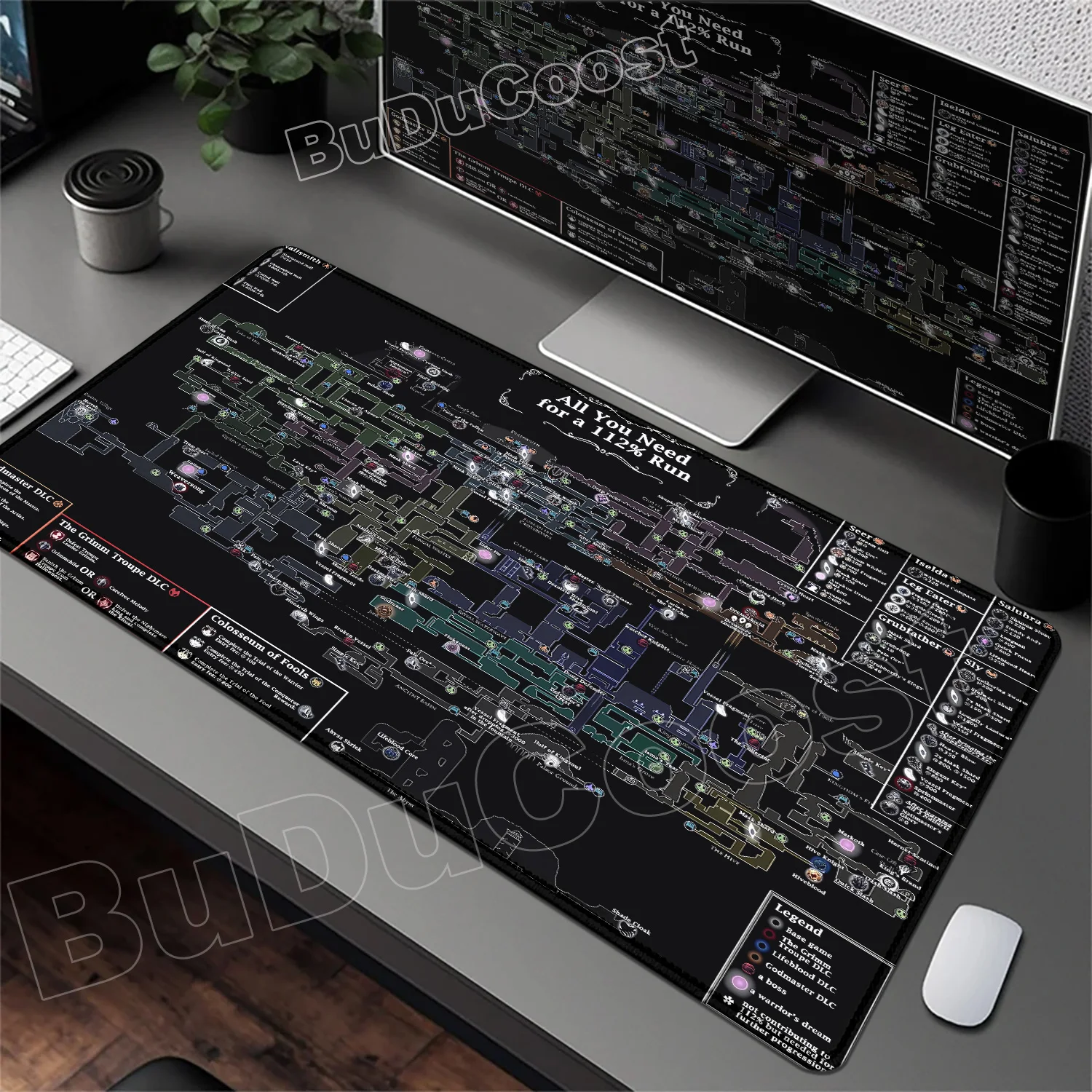 

New Game Wallpaper Mouse Pad Gamer Hollow Knight Mousepad Laptop Gaming Accessories Keyboard Rug PC Non-slip Large Size Desk Mat