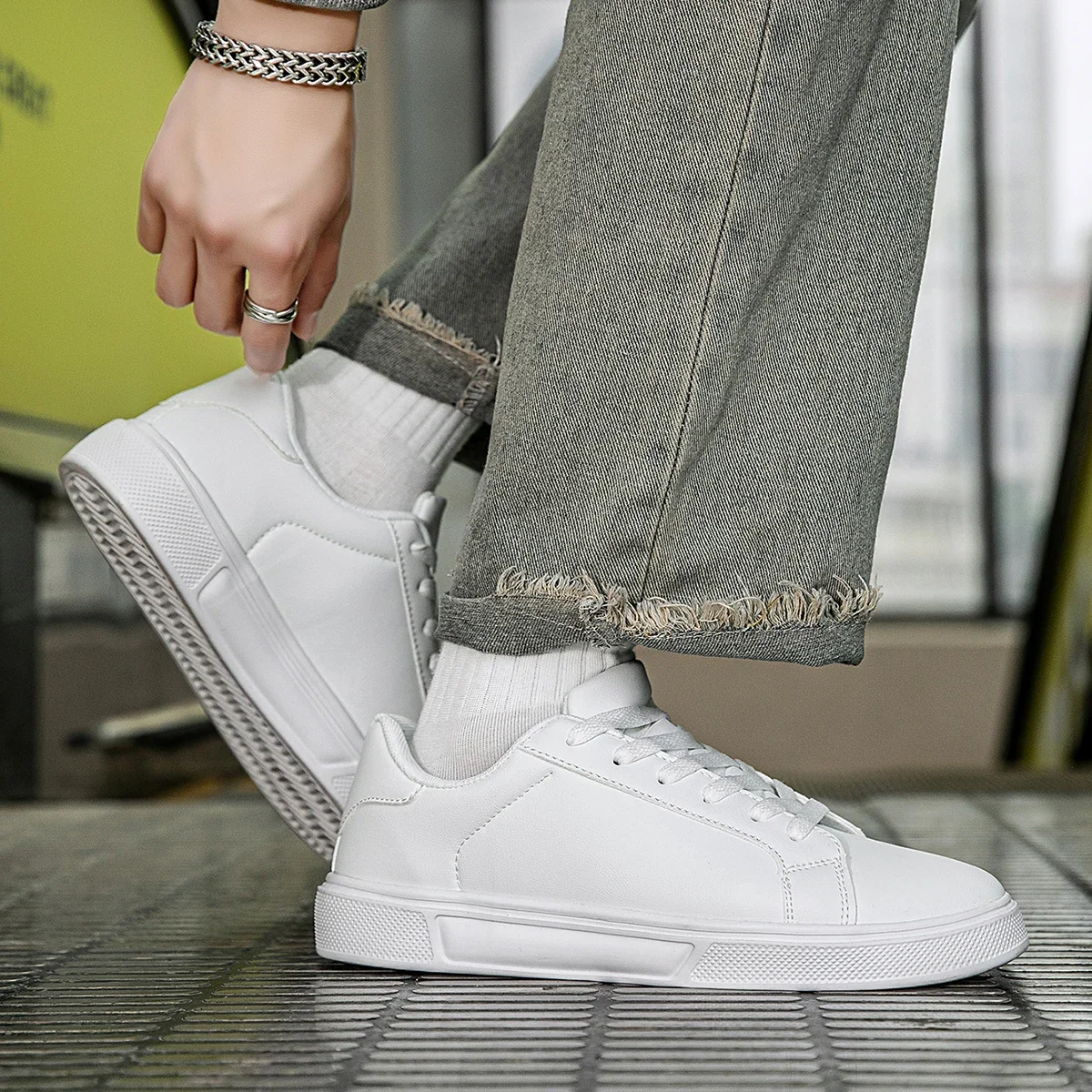 

Мужские кроссовки из искусственной кожи, модные повседневные кроссовки, мужская обувь для отдыха, вулканизированная обувь, обувь для пар, женская обувь