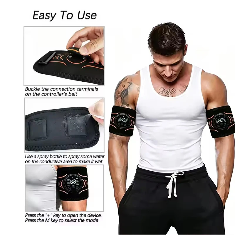 Smart Muscle Toner Muscle Stimulator Arm Trainer Body Massage Training Workout Home Gym Fitness Equipment