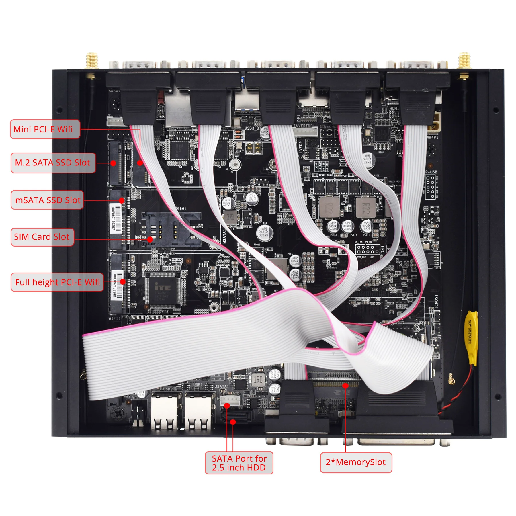 Intel Core i5 8250U i7 8550U ITX Mini PC 5*COM HD DP EDP Three Displays Industrial Fanless Portable Rugged Computer Windows 11