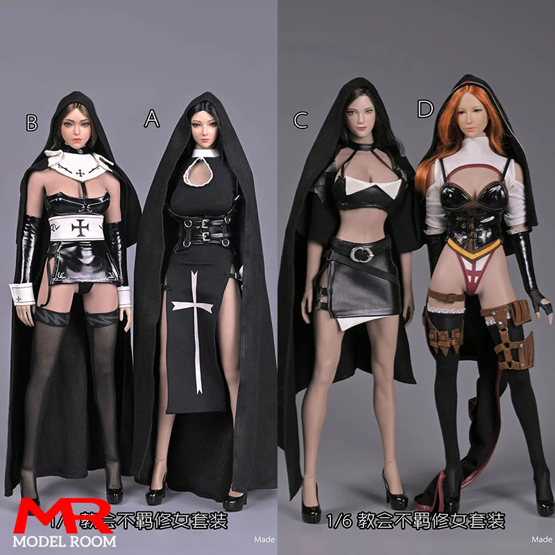 SA Toys SA002 1/6 Scale Church Unconstrained Sister Costume Set Clothes Model Fit 12'' Female Soldier Action Figure Body Dolls