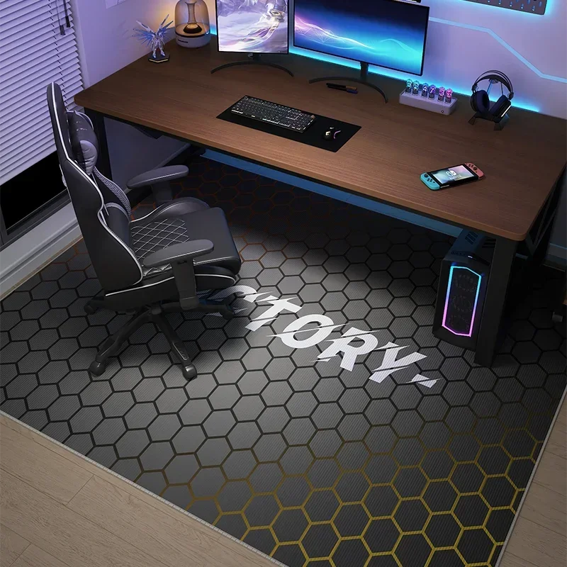 Gaming Chair Floor Mat Study Office Computer Chair Carpet Non-slip Floor Mat Living Room Decor Bedroom Decoration Area Rugs