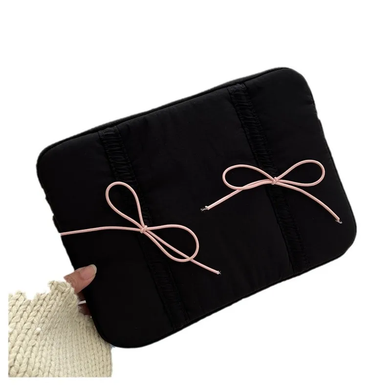 달콤한 소녀 나비 매듭 코튼 컴퓨터 가방 iPad 보관 주머니 충격 방지 노트북 노트북 가방 디지털 액세서리