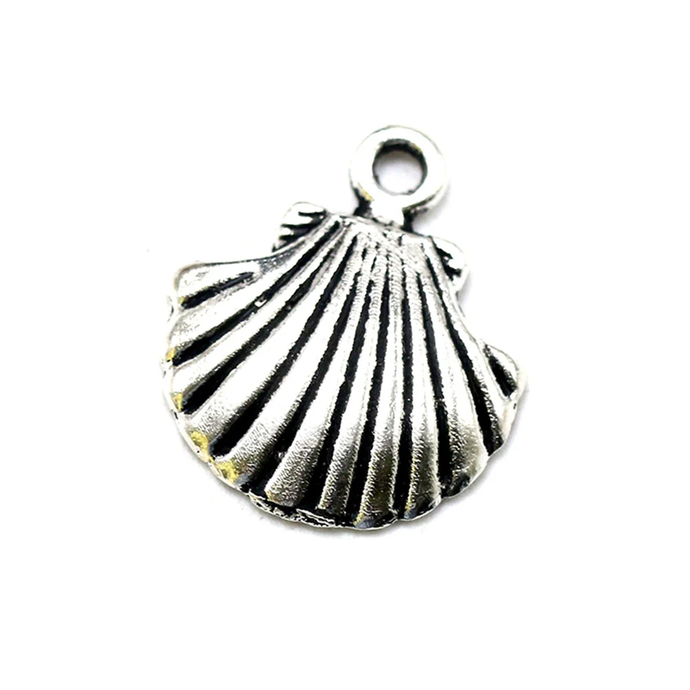

50Pcs Seashell DIY Pendant Charms Fine Workmanship Durable Jewelry Making Supplies for Gifts and Crafts Alloy Pendant Charm