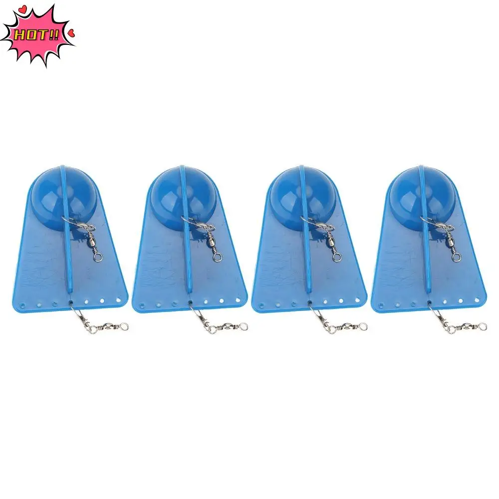 4 قطعة من البلاستيك المتين لصيد الأسماك لوحة غوص مستديرة للبطن الأزرق لصيد الأسماك لوحة غوص الطعم لوحة غواص قارب صيد الأسماك