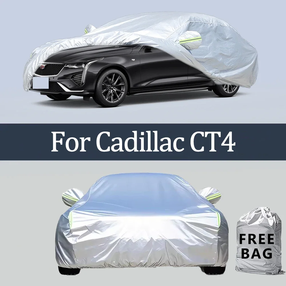 

Для Cadillac CT4 автомобильный чехол уличные защитные чехлы снежный солнцезащитный козырек водостойкий пылезащитный внешний УФ автомобильные аксессуары