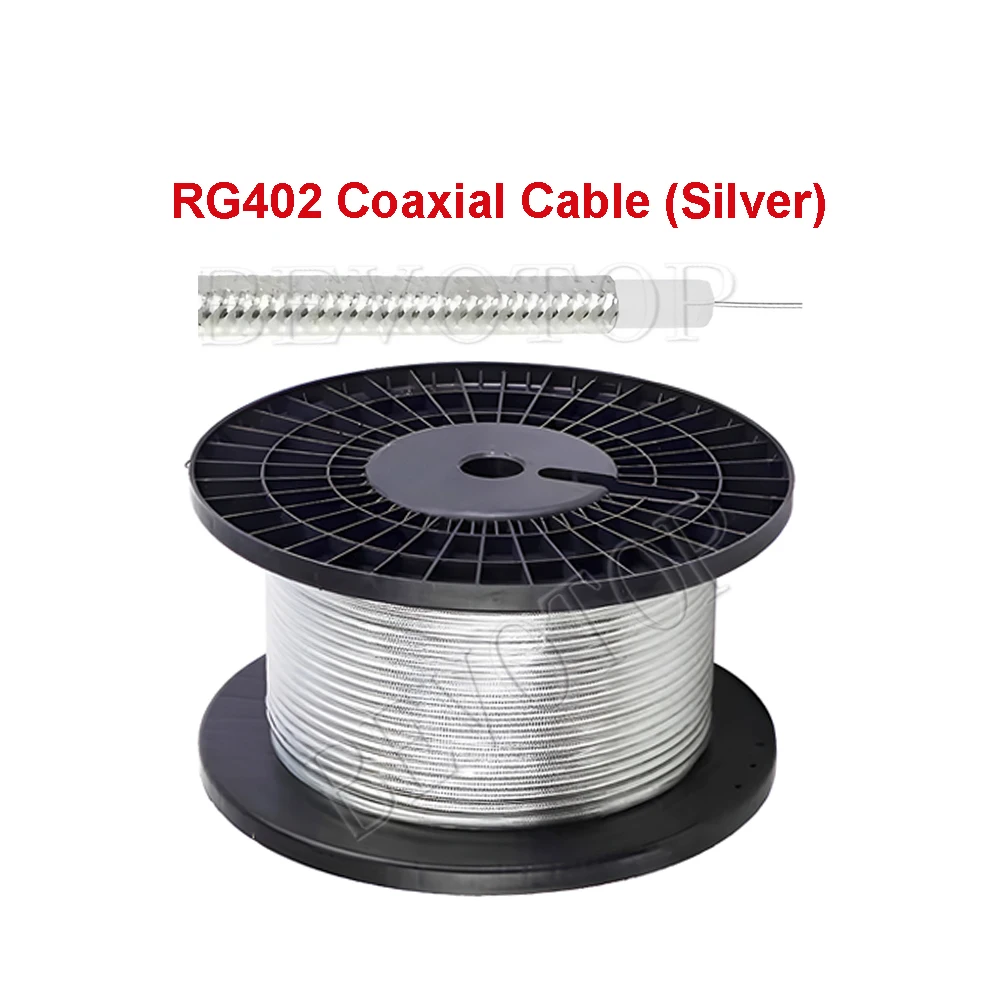 RG402 Coaxial Cable Connector Semi-rigid Flexible RG-402 0.141' Coax Pigtail with Blue Jacket RF Coaxial Adapter 1M 2M 5M 10M