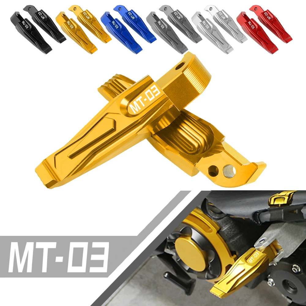 MT03 Motorcycle CNC Aluminum Accessories Folding Rearset Foot Pegs For Yamaha mt03 MT-03 2013 2014 2015 2016 2017 2018 2019 2020