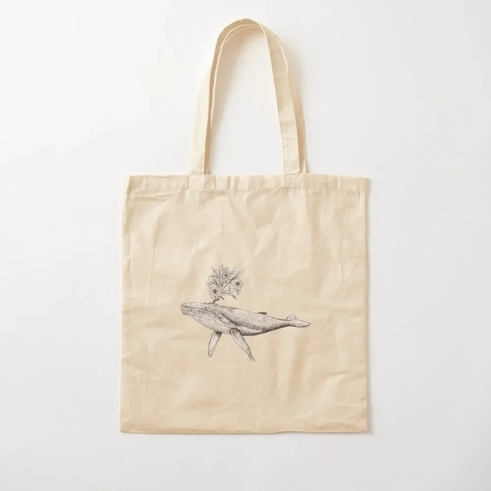 

Whale Tote Bag reusable shopping bag canvas tote bag Women's handbag Portable shopping Canvas Tote