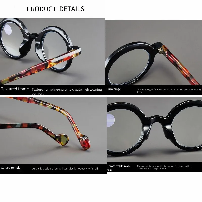 2025 New Round Reading Glasses Women Men Fashion Prescription Presbyopic Optical Eyeglasses Eyewear For Vision +1.0~+4.0