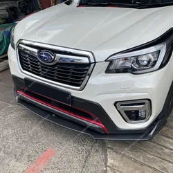 For Subaru Forester 5th 3Pcs Car Front Bumper Lip Spoiler Splitter Diffuser Forester 2.0 E-boxer XE 2019-2021 Bodykits Tuning