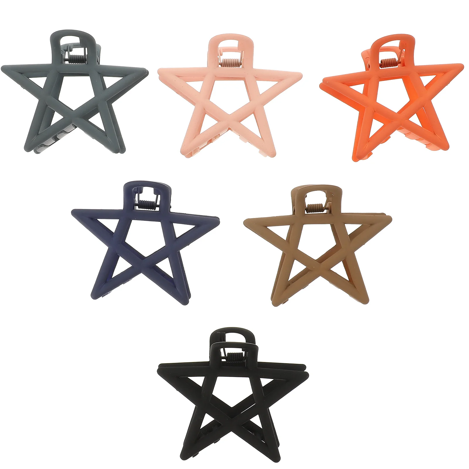 

6 шт. заколок-звездочек для женщин и девочек, современные заколки-крабики с надежным захватом, идеально подходят для прямых, вьющихся и густых волос, для повседневного использования