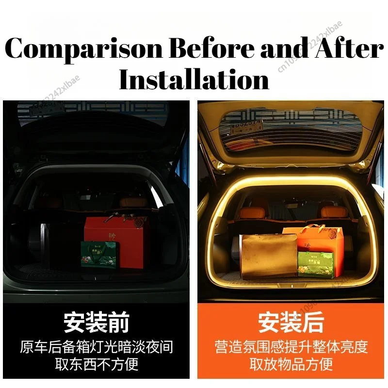 Custom Fit Trunk Ambient Light for Volvo EX30 2023-2026, Modified Rear Cargo Interior Lamp, Camping Auxiliary Interior Lighting