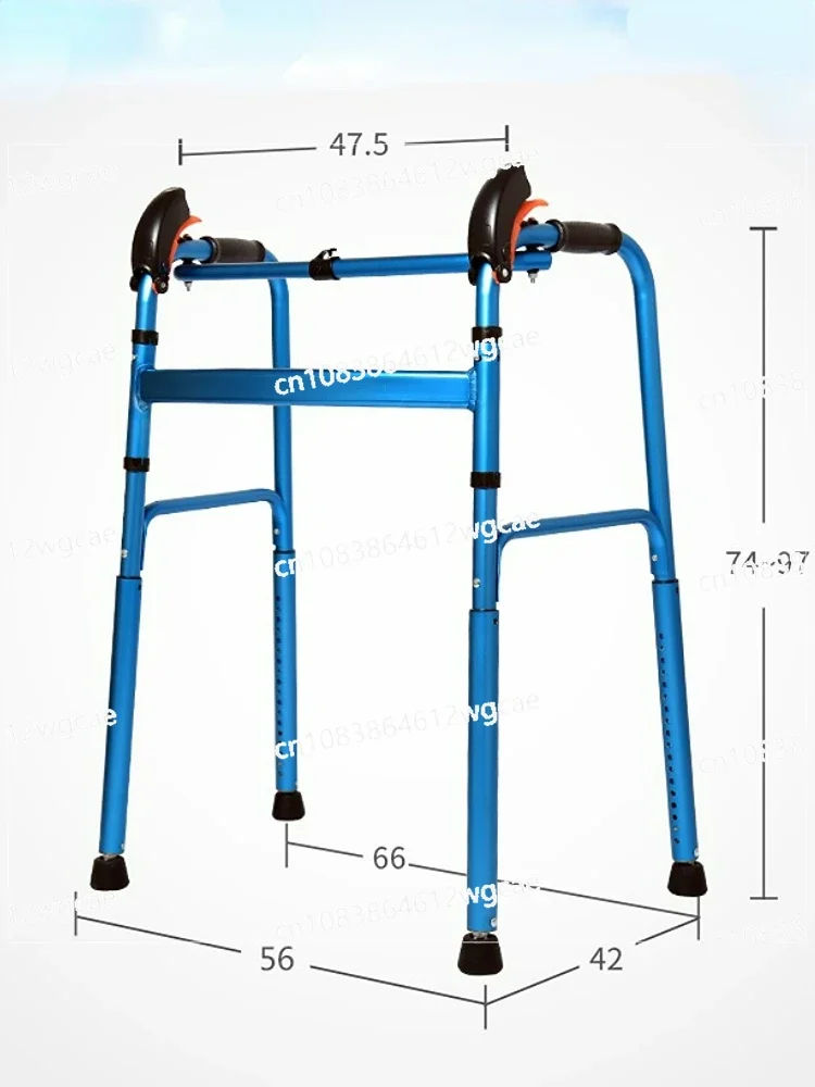 Foldable Stair Climbing Walker for Elderly Aluminum Alloy Mobility Aid with Automatic Height Adjustment Rehabilitation Support