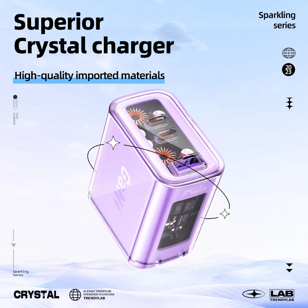 ACEFAST GaN Charger 65W USB Type C PD Fast Charger with Quick Charge 4.0 3.0 USB Phone Charger For MacBook Laptop for iphone 14