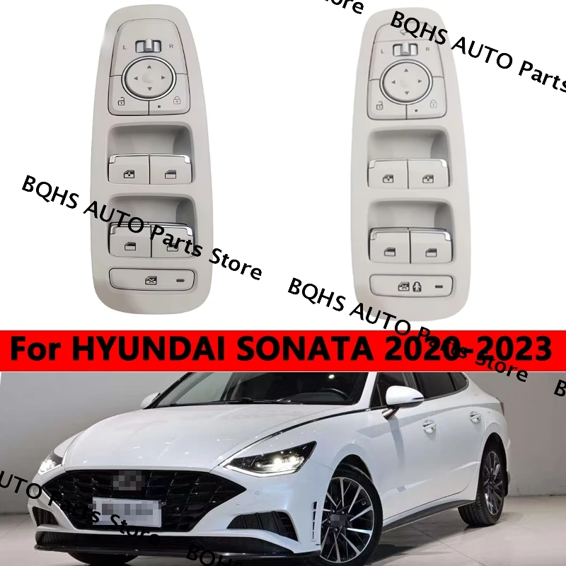 Front left Door Main Window Switch With Flapper Glass Lift Switch OEM 93570 L1000 93570 L1120 For Hyundai Sonata 2020-2023