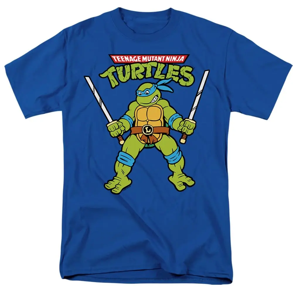 Classic TMNT Teenage Mutant Ninja Turtles Unisex Adult T Shirt, Retro Leo