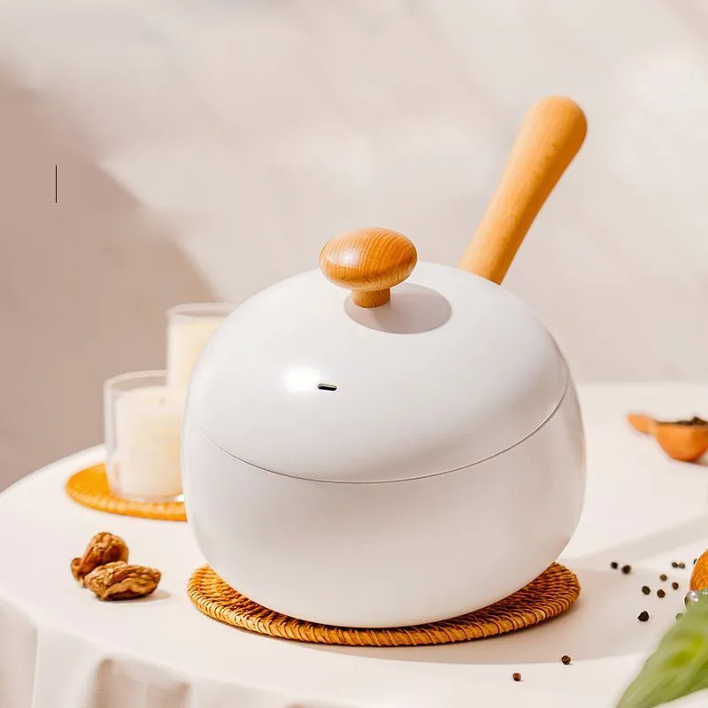 Ceramic Milk Pot Household Flat Bottomed Non Stick Pot Frying Steaming Soup Pot Noodle Soup Pot Instant Noodle Cooking Pot ZF656