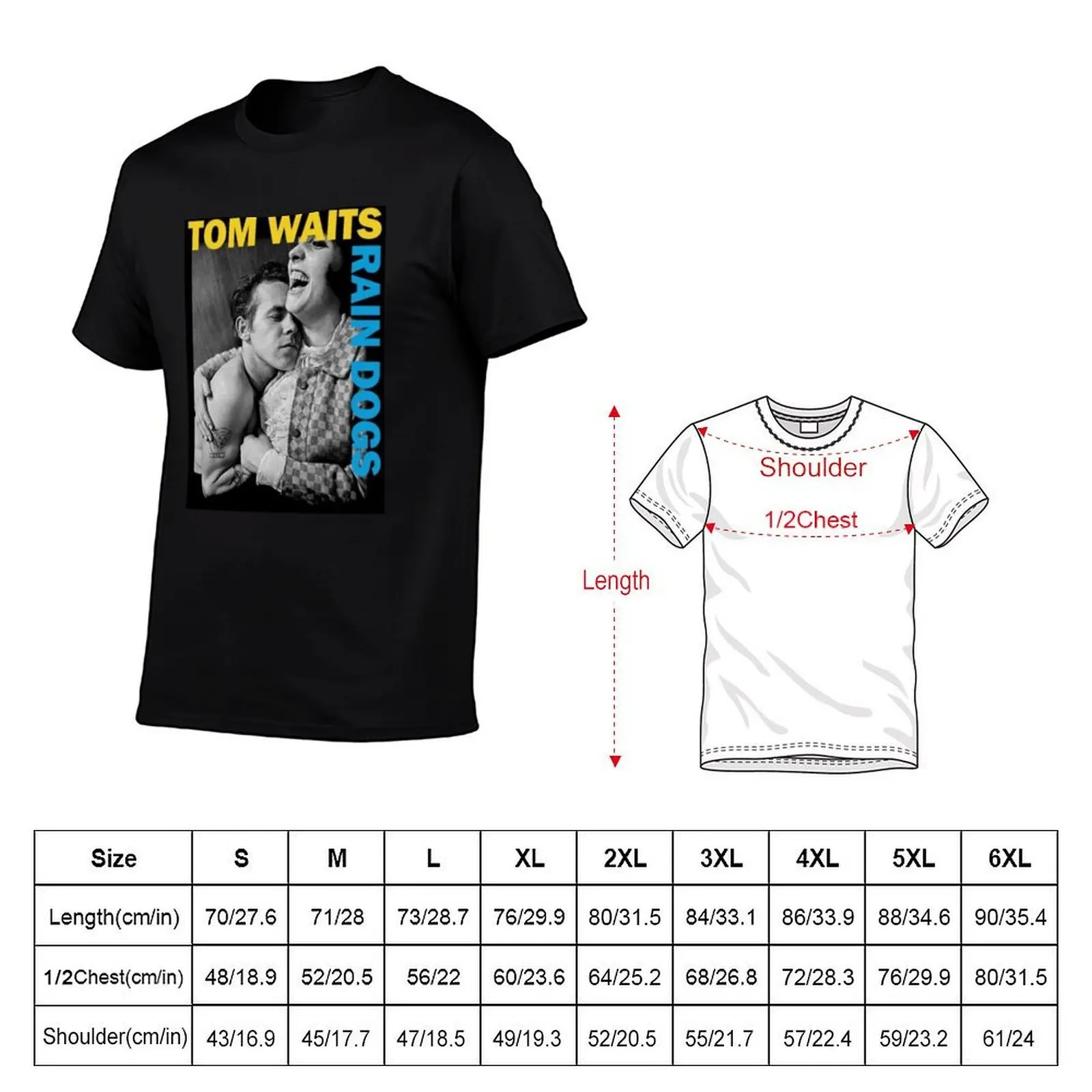 TOM WAITS RAIN DOGS T-Shirt t shirts for man pack cotton man t shirt designer cotton t shirt pack T-Shirt