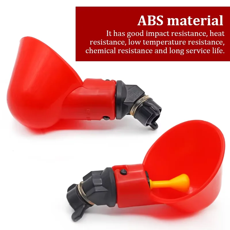 5-50Pcs Chicken Quail Hanging Water Cups Nipple Drinking Bowl Birds Water Feeder Bowl Drinker Cup for Backyard Automatic Poultry