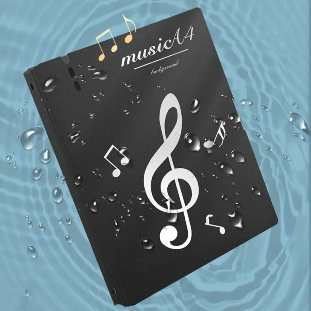 Spiral Binder Piano Score Folder Non-reflective Modifiable Storage Holder Waterproof Music Case Document File Organizer Meeting
