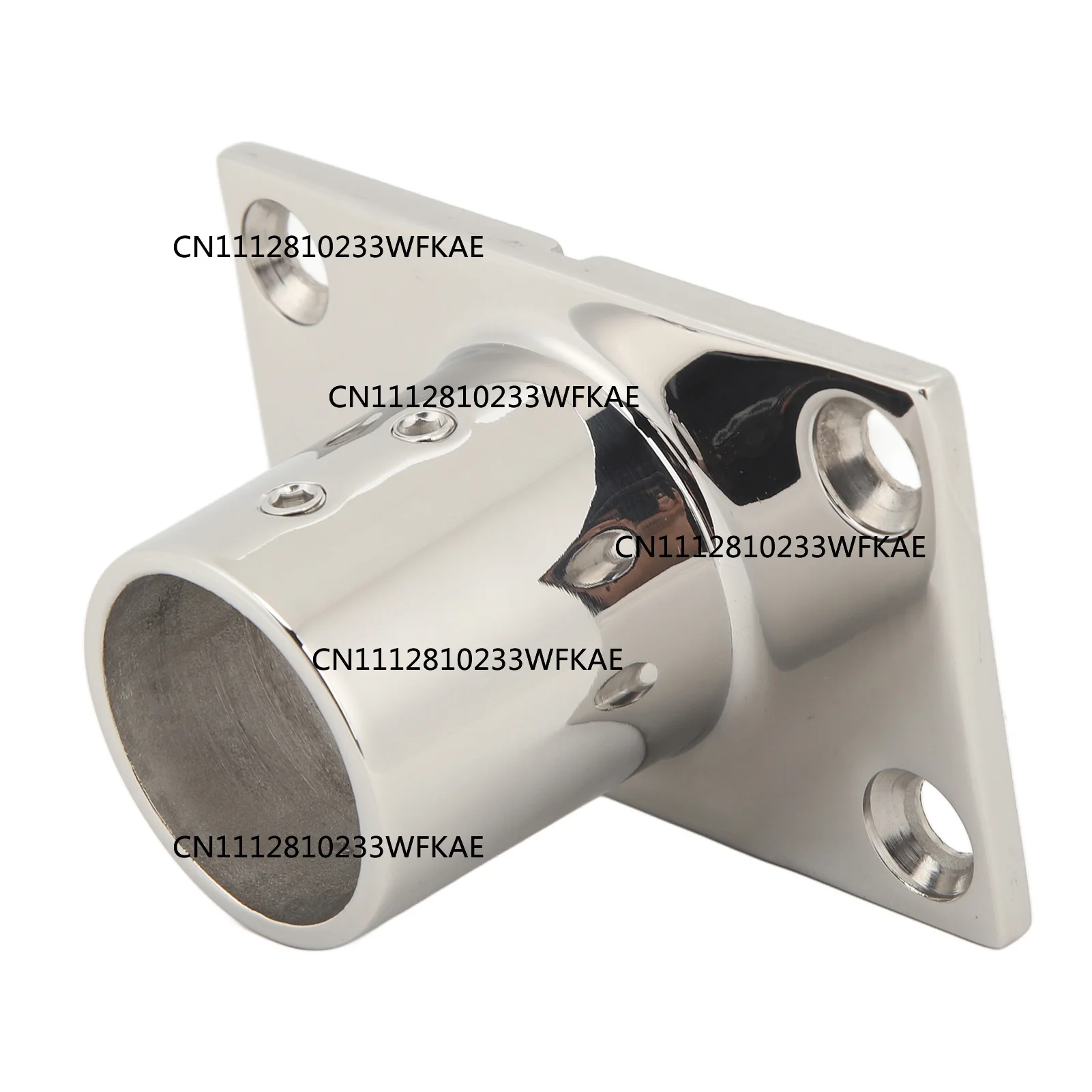 Boat Handrail Fitting Rectangular Base 90° Silver Rugged Rustproof Boat Deck Handrail Rectangular Base for Boat Marine Yacht