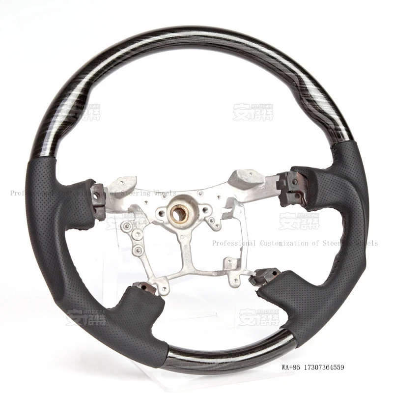 Wholesale supply of black retro peach wood steering wheel assembly for Toyota Alphard, suitable for car MPV modification