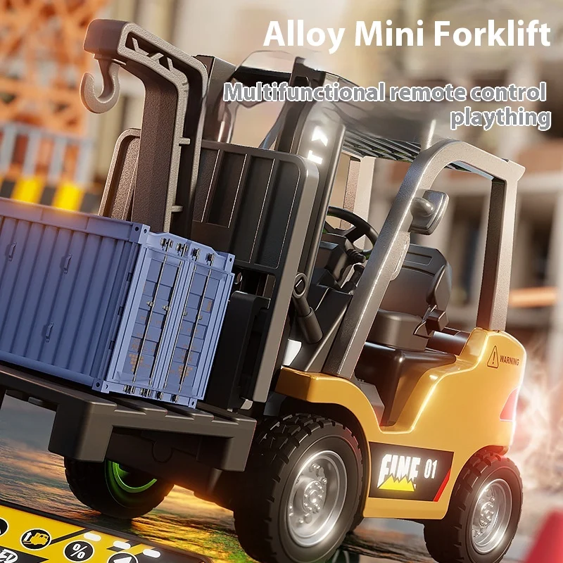 

1:64 Bluetooth мини-сплав вилочный погрузчик с дистанционным управлением инженерный автомобиль с мобильным телефоном игрушка с дистанционным управлением подарок на день защиты детей