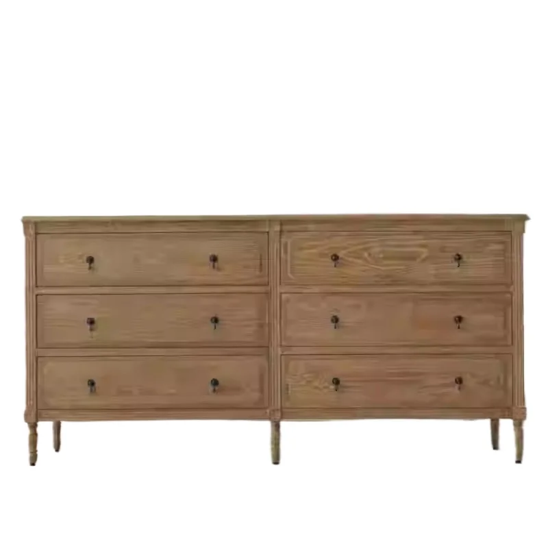 

American oak solid wood retro bedroom multi-functional locker storage bedside bedside cabinet