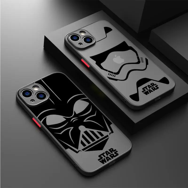 

Disney W-WarsS-Stars Case for Apple iPhone 11 13 15 14 Pro Max 12 Mini 7 8 Plus XR X XS SE 6 6S Funda Matte Back Phone Cover