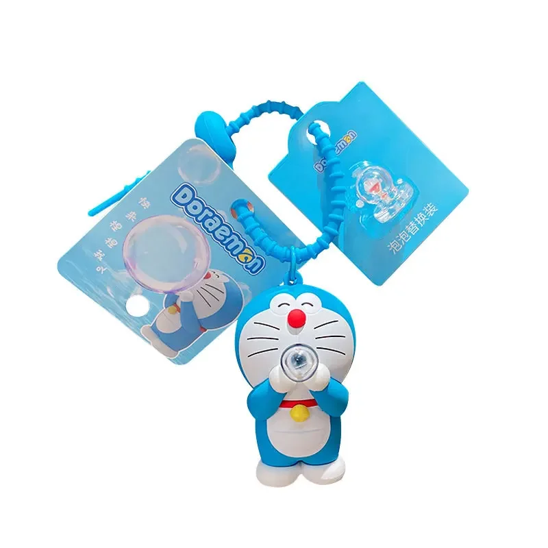 Anime Doraemon Bubble Keychain Cute Cartoon Character Tinker Bell Cat Robot Cat Lovely Exquisite Bag Pendant Toys Kids Xmas Gift