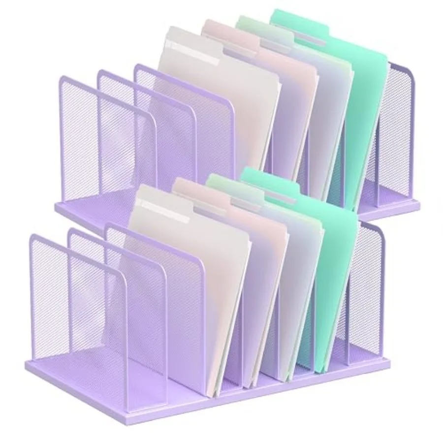 

Desk File Organizer Upright Mesh Desktop Organizer File Sorter Office Organization File Holder for Home, Office and Classroom