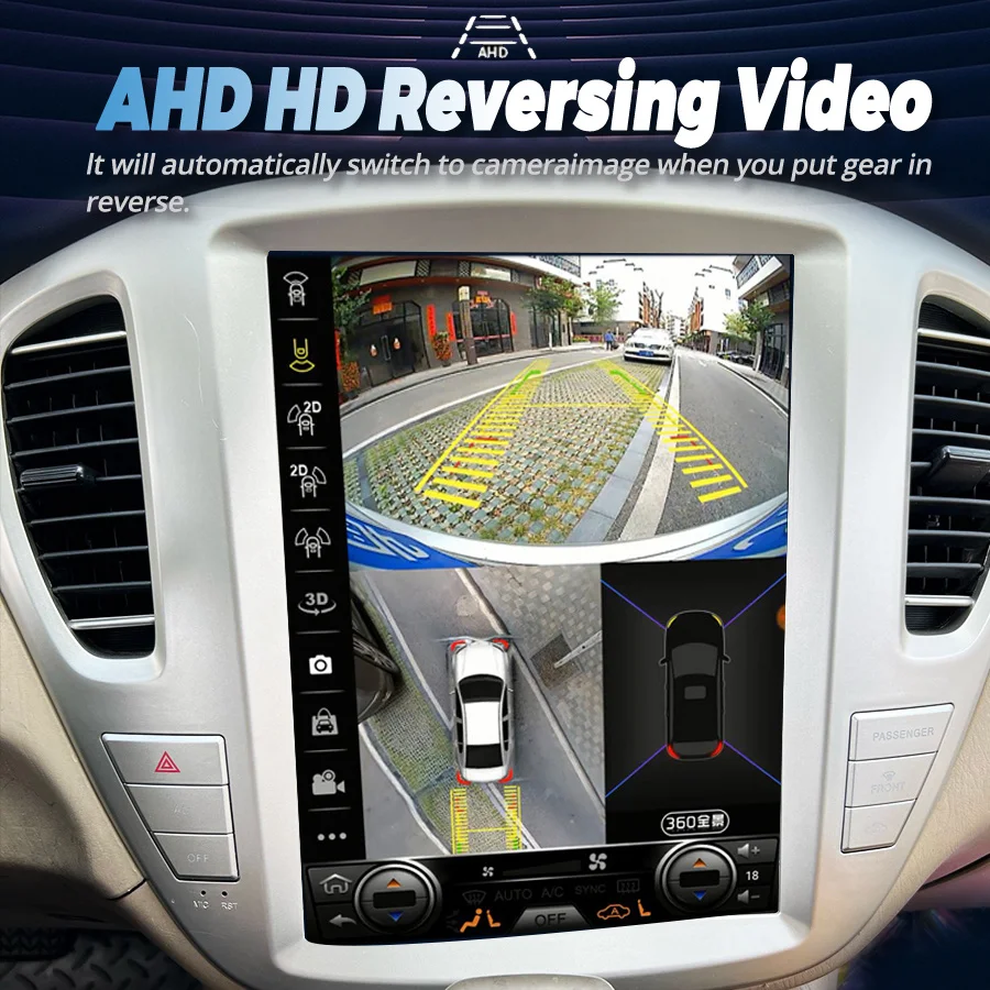 مشغل فيديو متعدد الوسائط مع نظام تحديد المواقع CarPlay ، أندرويد 13 ، شاشة تسلا ، ستيريو لتويوتا كلوغر الخامس 10.2003 إعادة تصميم هايلاندر 2005 ، 12.1 بوصة