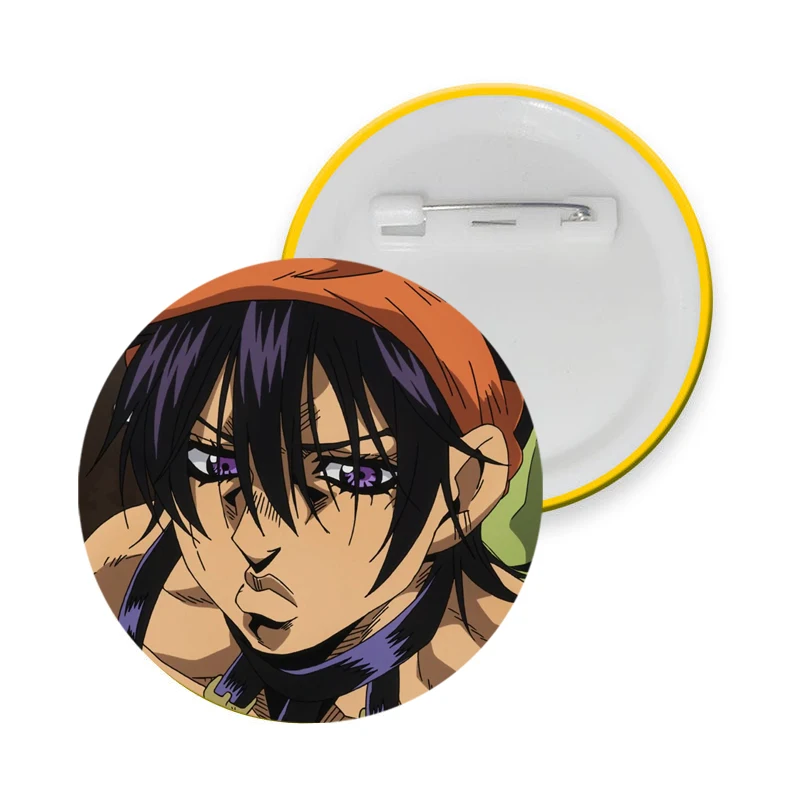 58/44/32mm Anime Jojo Bizarre Adventure Round Enamel Pin Brooches on Backpack Cartoon Badges for Clothes Jewelry Accessories