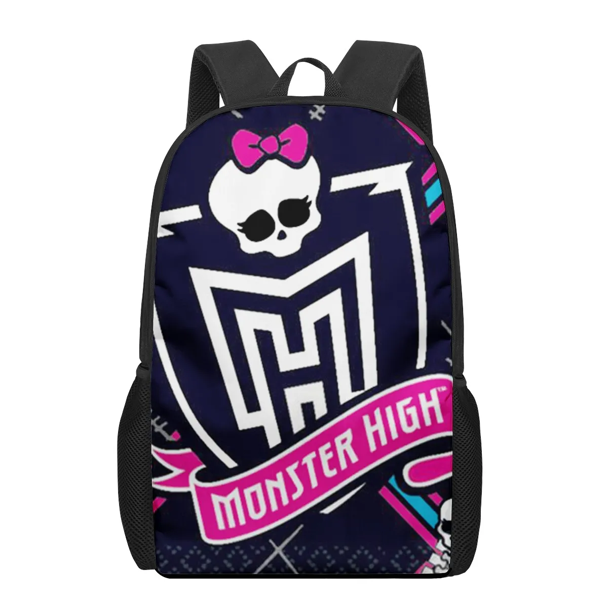 Monster High 3D Pattern School Bag for Children Girls Boys Casual Book Bags Kids Backpack Boys Girls Multifunctional Schoolbags