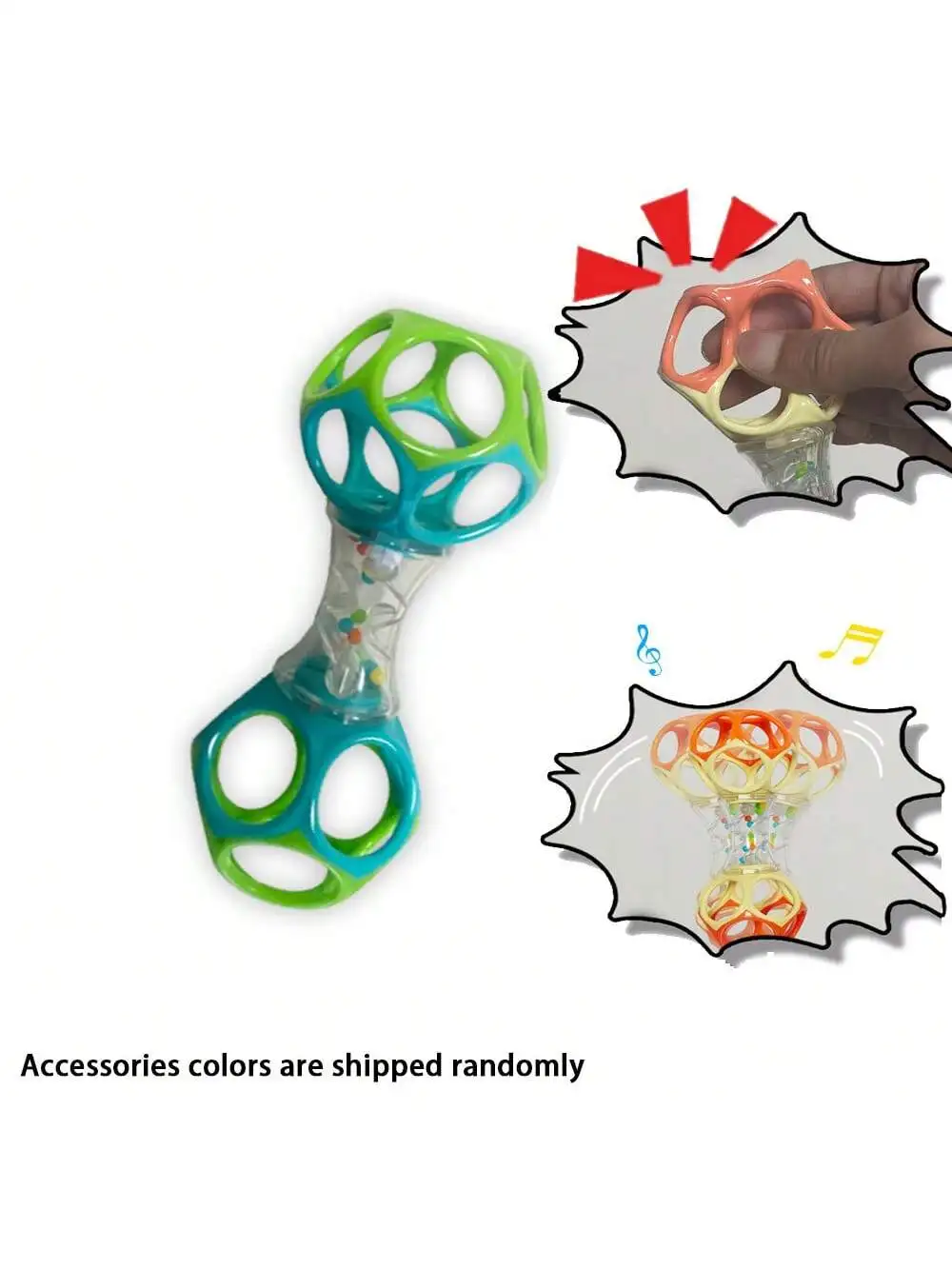 لعبة بيبي شيك باربل، لعبة استمساك الرضع، لعبة حسية للطفل، لعبة أطفال من 0 إلى 12 شهرًا