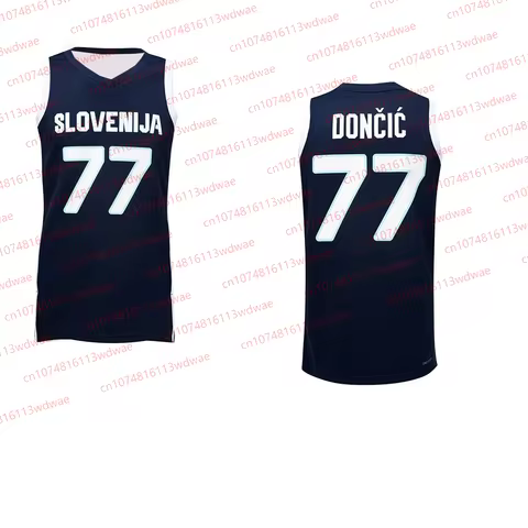25-26 New Slovenia Basketball Men Jersey Quick Drying Basketball Jersey Kit Luka Doncic 77 Outdoor Sports Basketball Vest