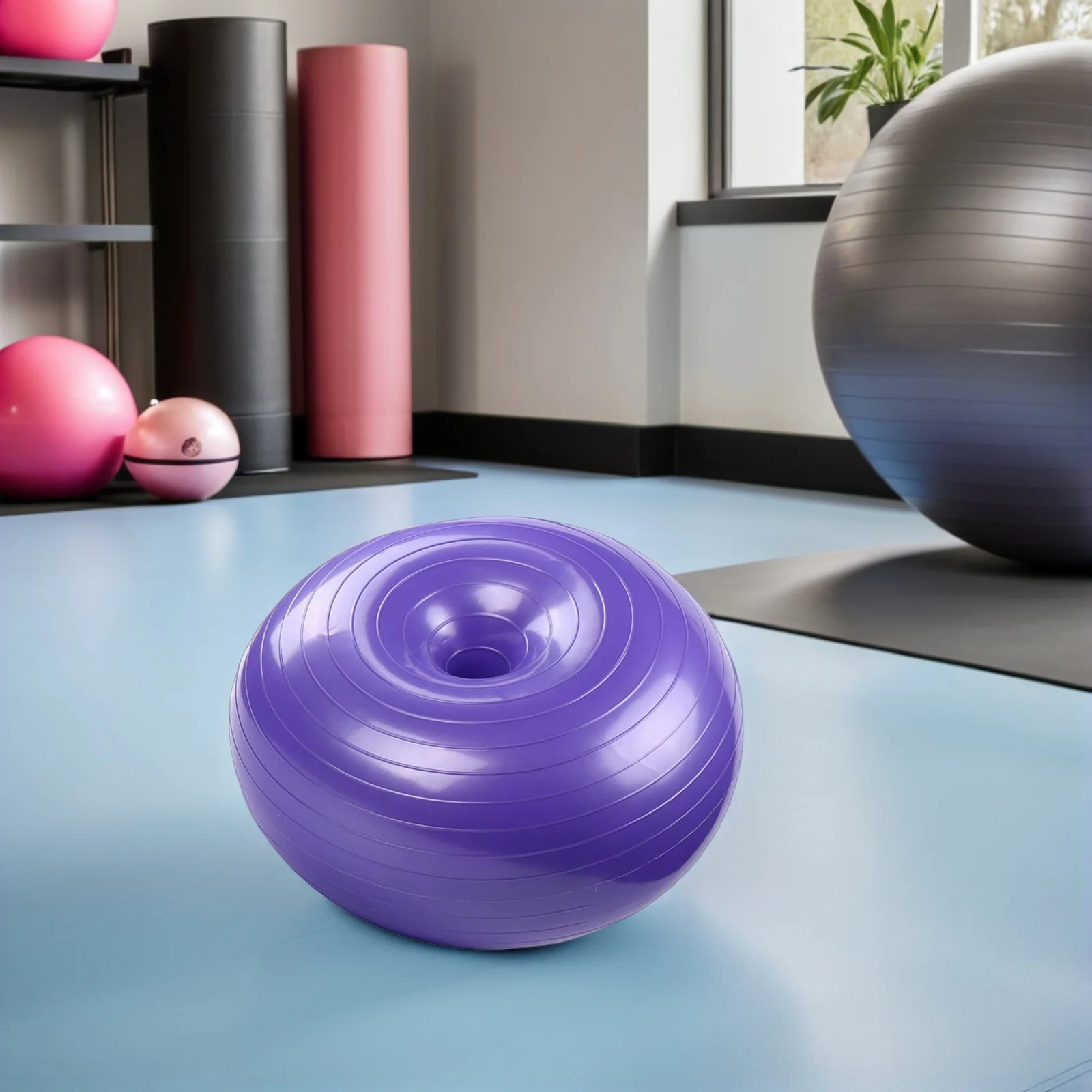 

Yoga 65Cm Purple Anti-Burst Pvc Exercise Ball For Pilates Stretching Workout Balance Training Fitness Equipment Stability